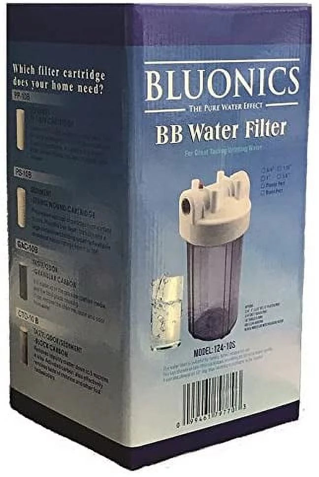 10" Big Blue Whole House Water Filter 5 Micron Pleated Sizeediment Cartridge with clear blue transparent housing