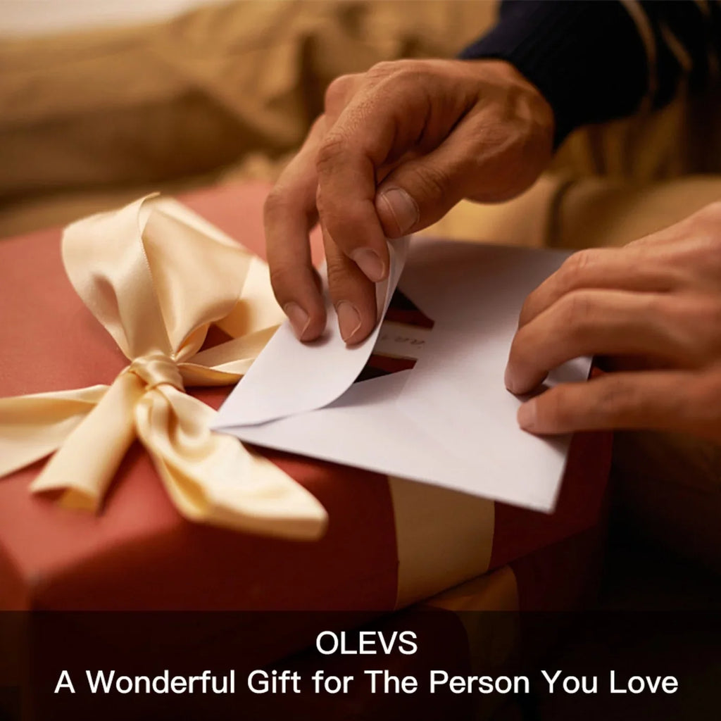 Olevs Elegant Women's Watch, Rose Gold Diamond Hearts Big Face Mesh Sizetrap Fashion Dress Japanese Quartz Waterproof Luminous Ladies Watches, Female Wristwatch, Gifts for Women