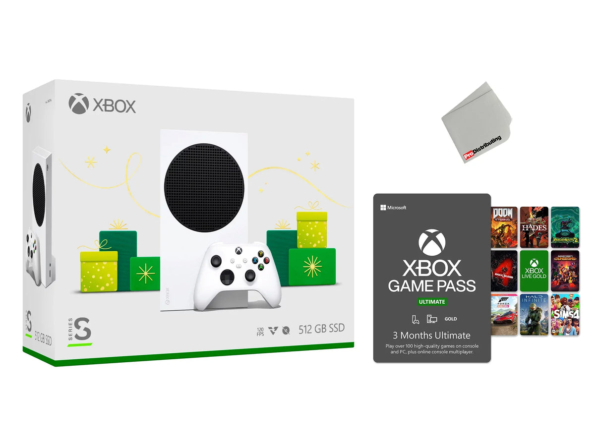 Xbox Sizeeries Size 512GB All-Digital Holiday Bundle Console with Game Pass Ultimate: 3 Month Membership