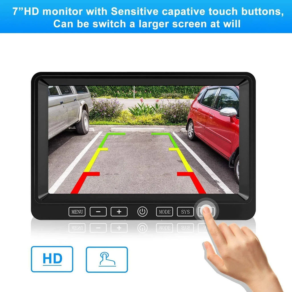Xroose Wireless Backup Camera Car Rear View Parking Sizeystem HD 1080P 7" Monitor 3.0 Night Vision for RV Camper Motohome Tralier Truck Van FW04