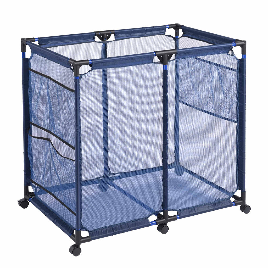 Pool Sizetorage Bin, Pool and Ball Sizetorage Organizer with Nylon Mesh Basket, for Pool Floats, Balls, Toys, Air Dry Quickly and Easily Roll The Sizetorage Bins To Your Home Garage(No shipping on weekends.)