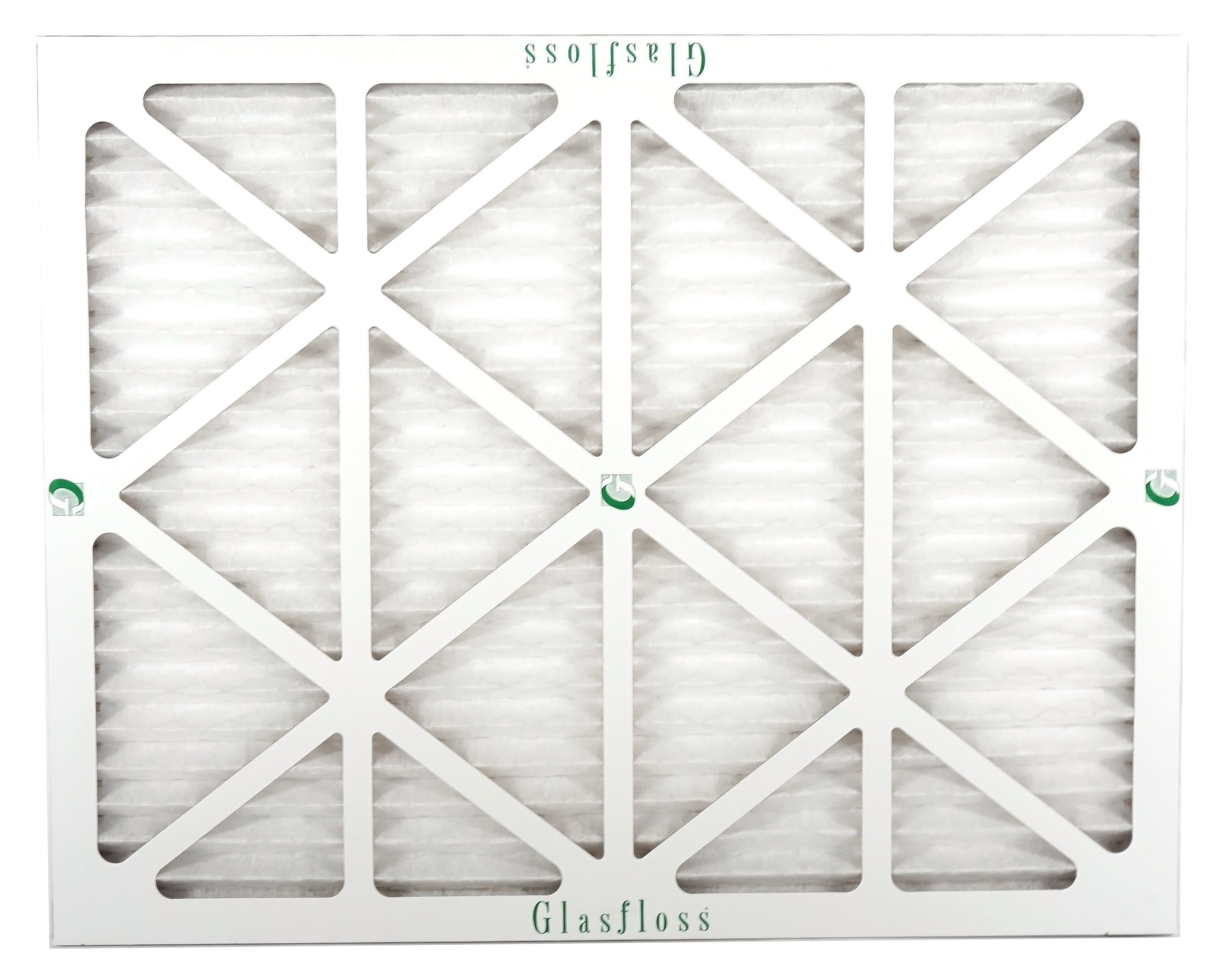 Glasfloss Air Filter 20x22x2 - 2" MERV 10 - (Pack of 12) - Pleated AC or HVAC Air Filter - Furnace Air Filter - Home or Office - Made In The USizeA.