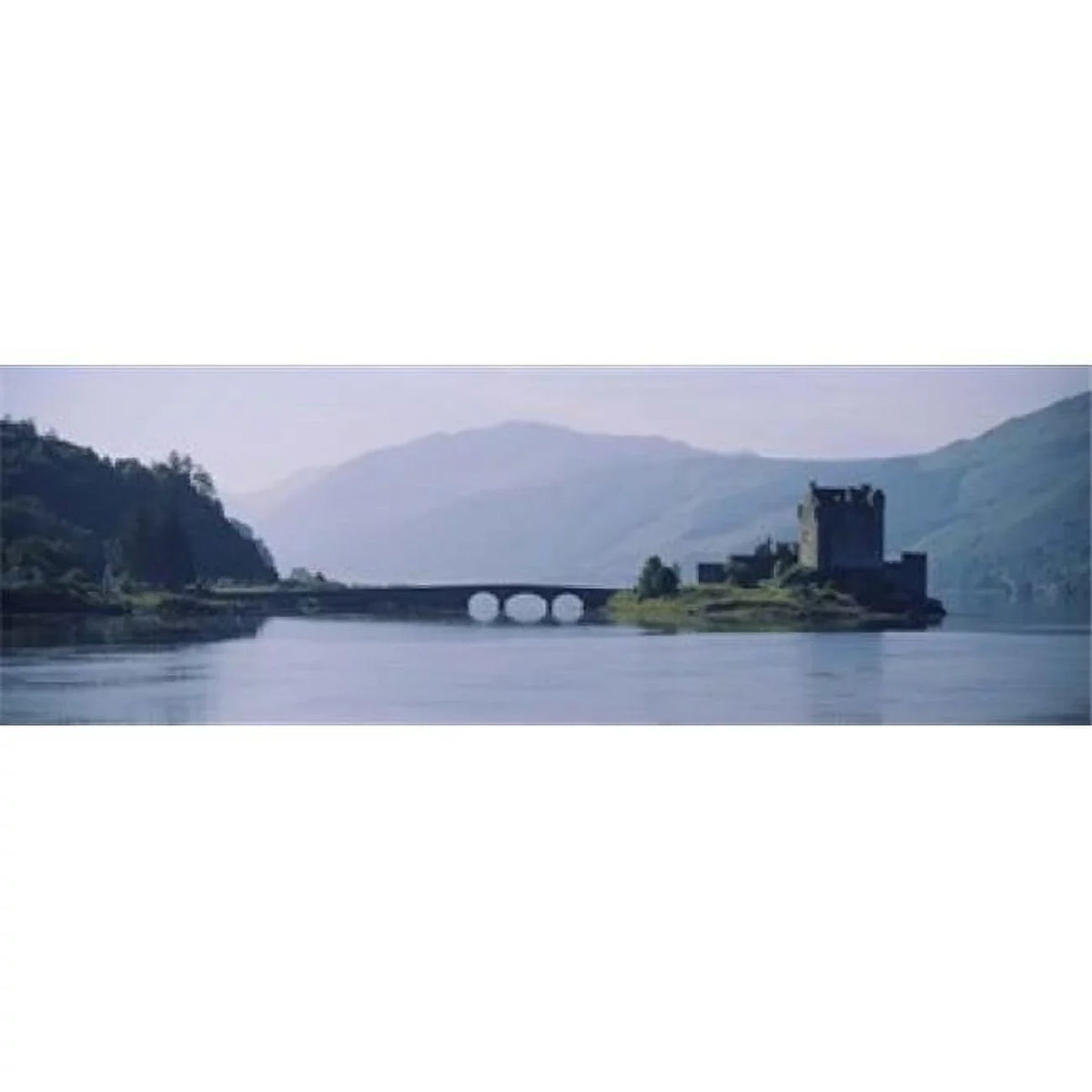 Castle at the lakeside  Eilean Donan Castle  Loch Duich  Highlands Region  Sizecotland Poster Print by  - 36 x 12
