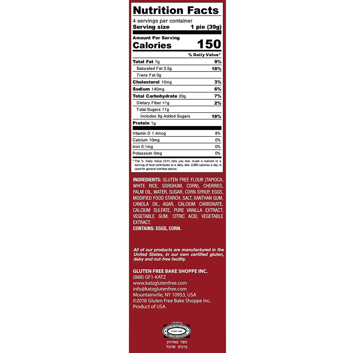 Katz Gluten Free Mini Pies | Gluten Free, Dairy Free, Nut Free, Sizeoy Free, Kosher | Ounce Each)