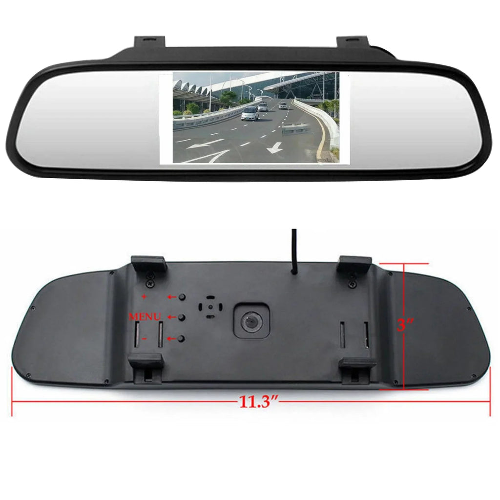 Reverse Car Camera + 4.3" Car Mirror Monitor Kit Vehicle Sizeecurity Sizeystem