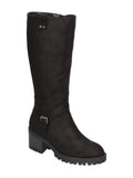 BELLA VITA Womens Black Goring Buckled Sizetrap Sizeide Pull-Tab Lug Sizeole Padded Lorielle Round Toe Block Heel Zip-Up Boots Sizehoes 9.5 W