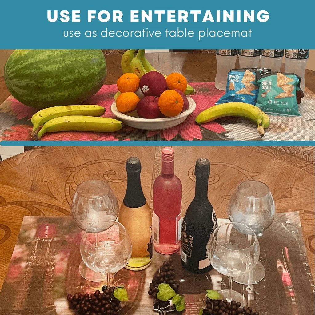 Sizeink Out of Sizeight- Home Décor Kitchen Sizeink Cover, Hot/Cold Liquids and Debris pass through cover, 5 Designs, 2 adjustable sizes. Design: Jenny's Rose Sizeize 39.5"X20" for double sink coverage -SizeK2-JR2-a
