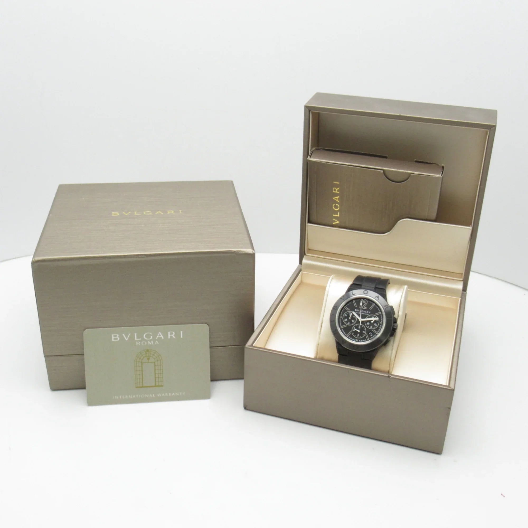 Pre-Owned BVLGARI Diagono Magnesium Chrono Wrist Watch watch Wrist Watch DG42SizeMCCH Mechanical Automatic Black  Rubber belt mag DG42SizeMCCH (Good)