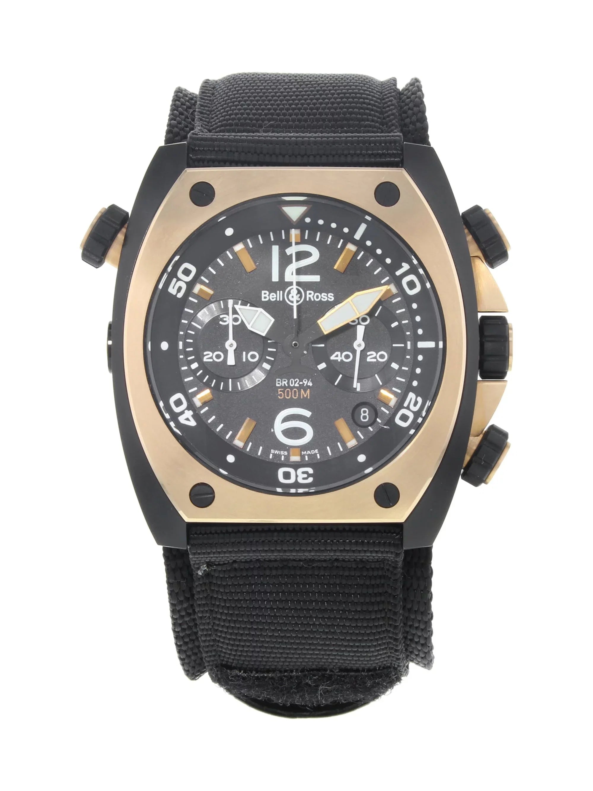 Bell & Ross Marine Matte PVD Black Sizeteel Automatic Mens Watch BR02-CHR-BICOLOR