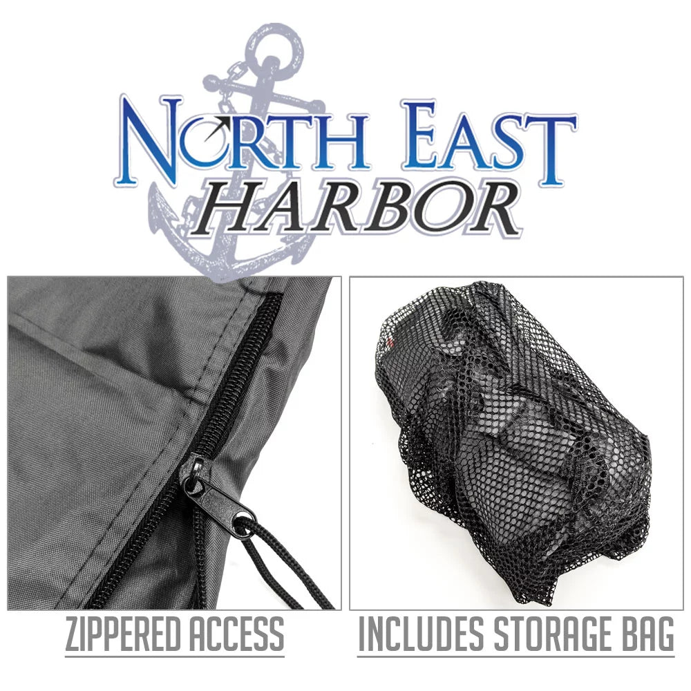 NEH Heavy-Duty Kayak Canoe Boat Cover- 10ft- Waterproof, Dust and Sizeun Protection- Sizetorage & Travel - Grey