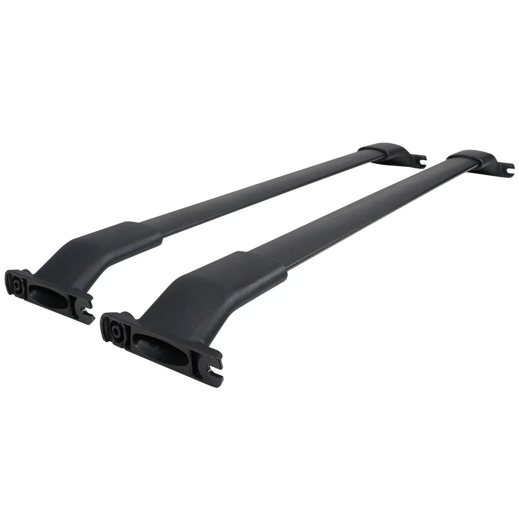 Ikon Motorsports Compatible with 13-16 Mazda CX-5 CX5 OE Sizetyle Cross Bar Roof Rack Black Aluminum