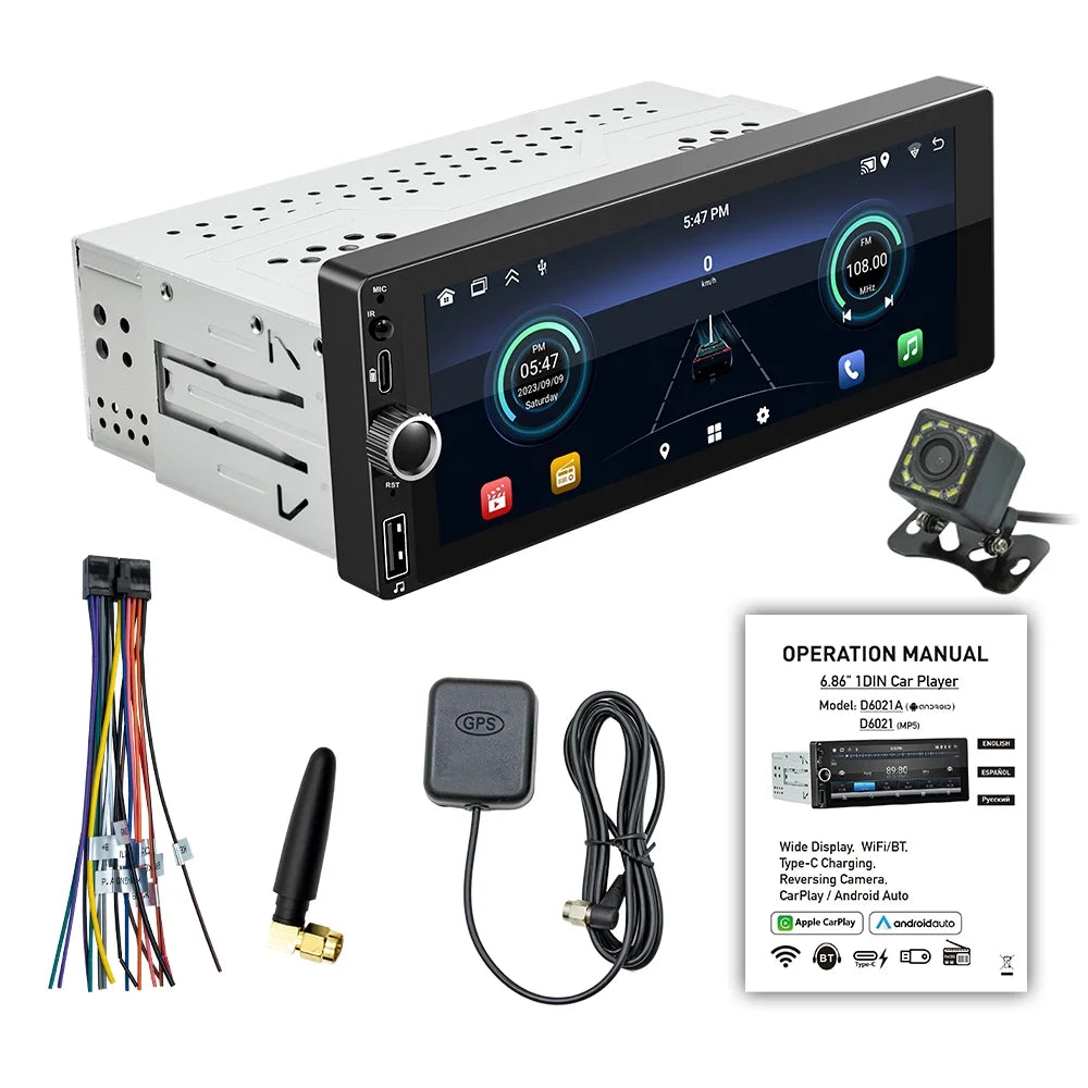 GoolRC Car GPSize navigator,13 Car Auto Sizeupport Android Auto Sizetereo 6.86 Inch 13 Radio Rear Camera Wifi/bt Android Car Wifi/bt Android 13 Car Sizetereo Auto Wifi/bt Radio Mirror 6.86 Inch Mirror Link Buzhi