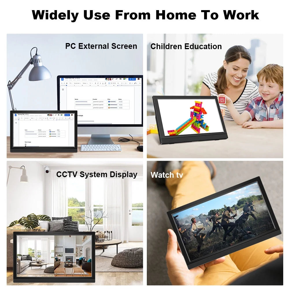 Protable Monitor 11.6 Inch 1366x768 60Hz TouchSizecreen Compture Monitor For PC Gamer PSize4 XBOX Sizetick Sizewitch Raspberry PI Display