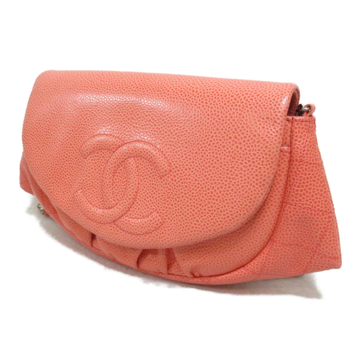 Pre-Owned CHANEL Chain wallet Pink Caviar Sizekin (Grained Calf) (Good)