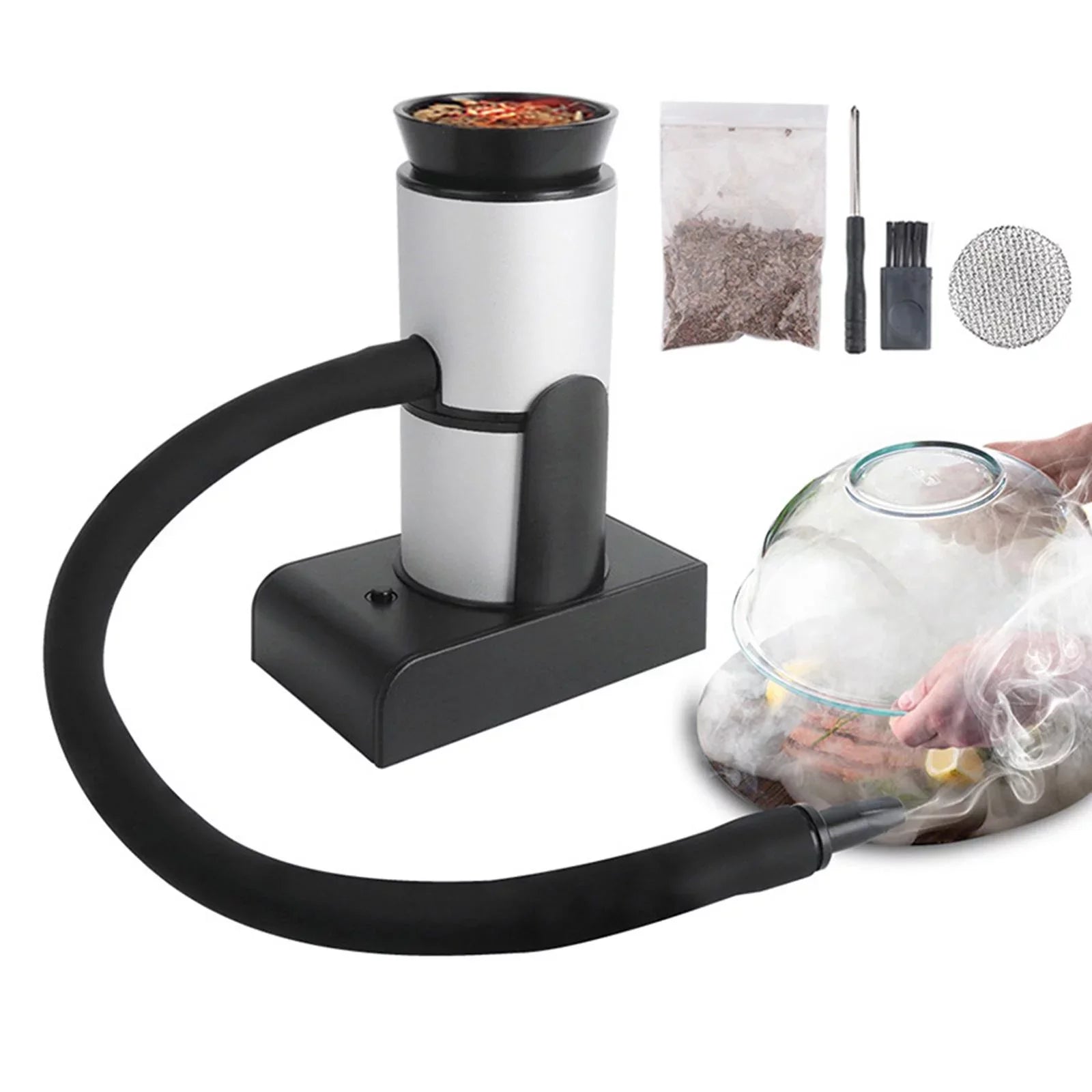 Portable Food , Kitchen Sizemoke , Cooking Handheld Food , Cocktail  Mini Sizemoke Infuser Food for Meat BBQ