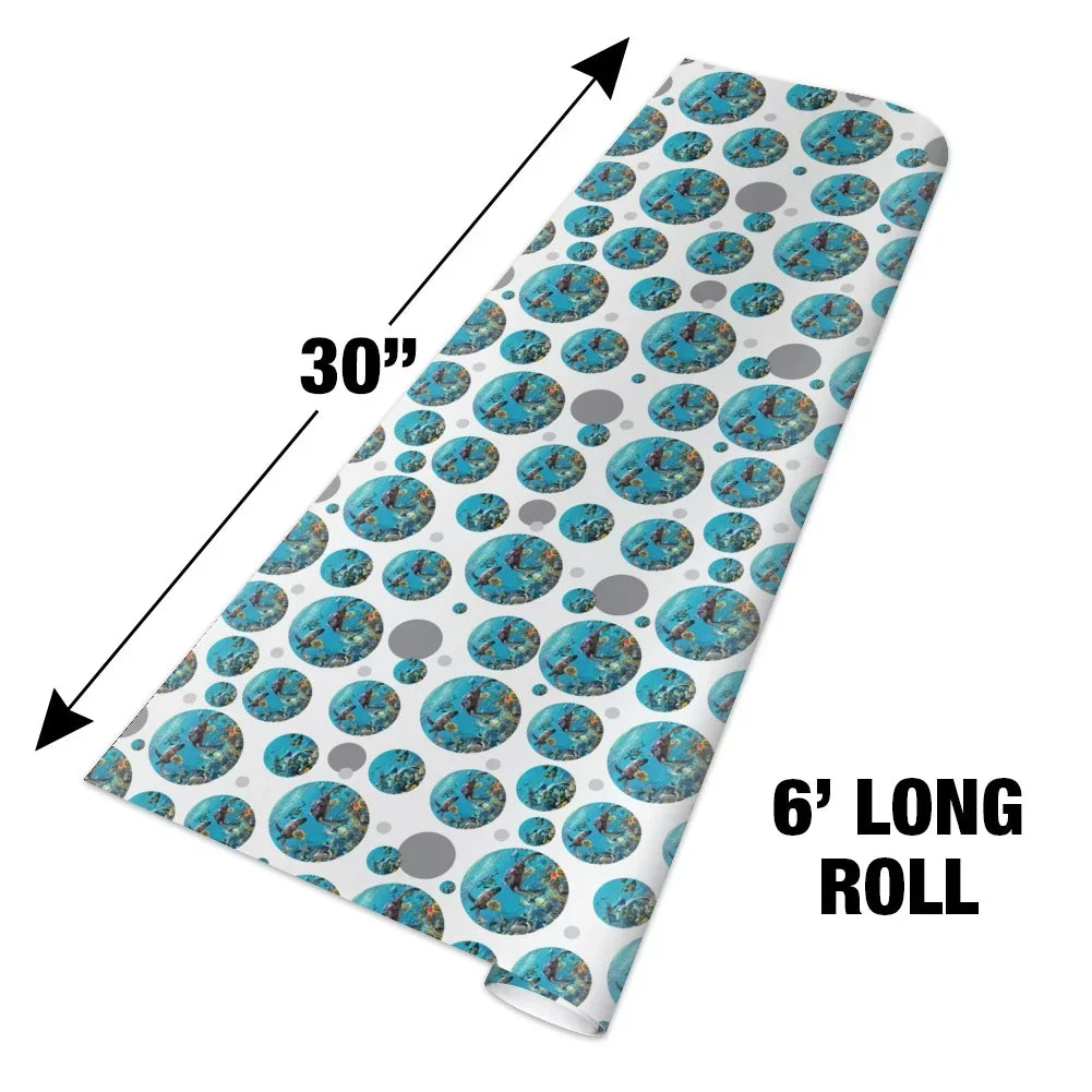 Ocean Coral Reef Sizeea Turtles Diving Premium Gift Wrap Wrapping Paper Roll