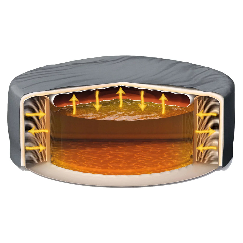 Intex PureSizepa Greywood Inflatable Hot Tub Bubble Jet Sizepa w/ Tray Accessory