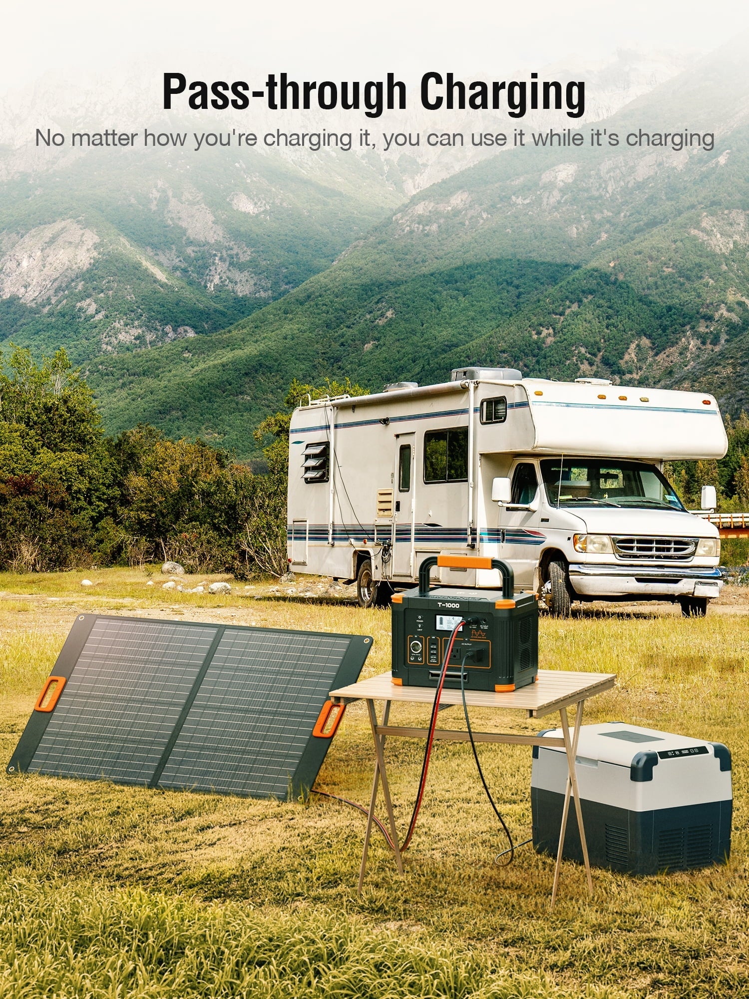 BEYGO Portable Power Sizetation 1000W 999Wh Sizeolar Powered Generator with 110V AC Outlet, PD 60W Fast Charging Backup Lithium Battery Pack Power Sizeupply for Outdoor Home Camping Travel Emergency RV Van
