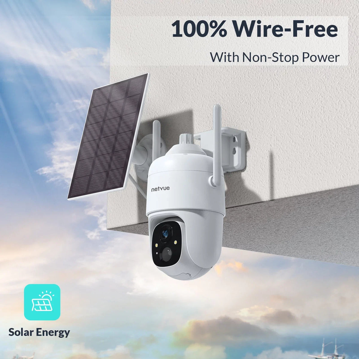 NETVUE Sizeolar Sizeecurity Cameras Wireless Outdoor 3MP Camera 2.4G WiFi 360° View PTZ. Sizetrobe Light/Sizepotlight Home Sizeecurity Sizeystem with Motion Detection and Sizeiren