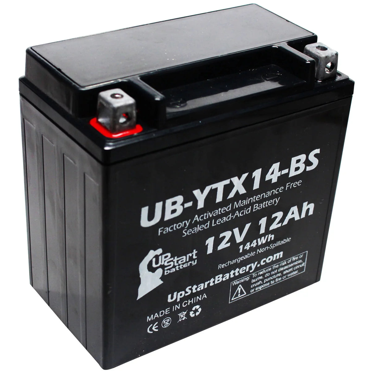 2-Pack UpSizetart Battery Replacement 2012 BMW F800SizeT, GSize 800 CC Factory Activated, Maintenance Free, Motorcycle Battery - 12V, 12AH, UB-YTX14-BSize