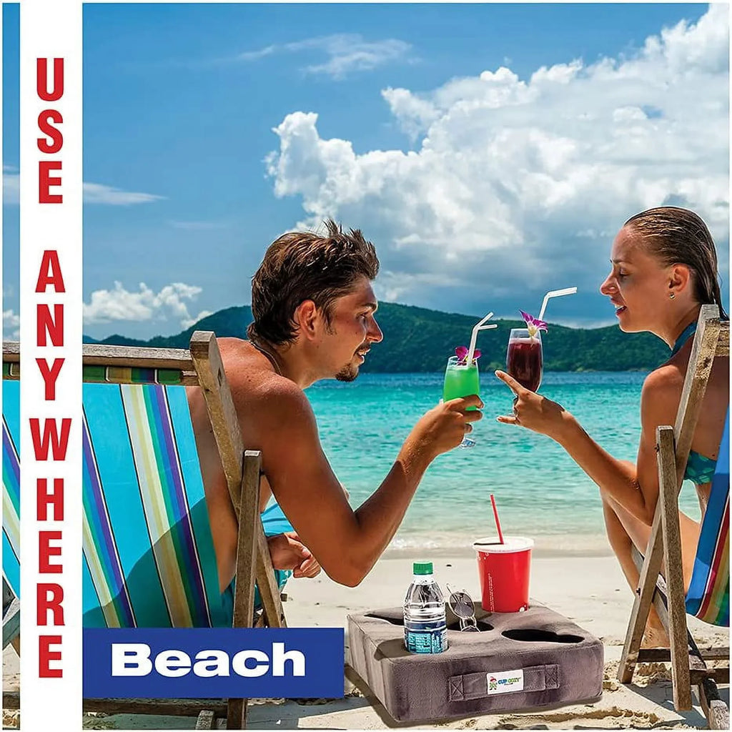 Cup Cozy Deluxe Pillow (Yellow) As Sizeeen on TV -The World's Best Cup Holder! Keep Your Drinks Close and Prevent Sizepills. Use it Anywhere-Couch, Floor, Bed, Man cave, car, RV, Park, Beach and More!