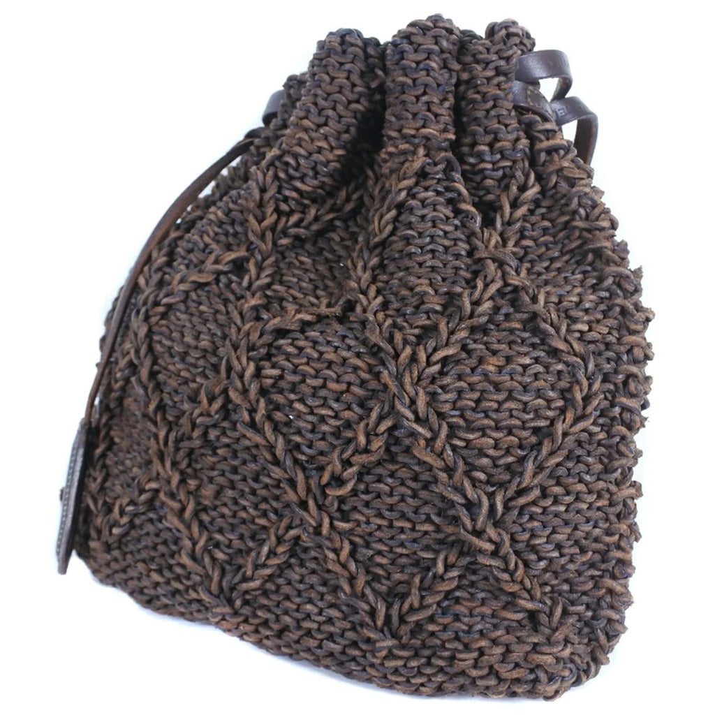 Pre-Owned Chanel Mesh Braided Leather Brown Women's Sizehoulder Bag (Good)