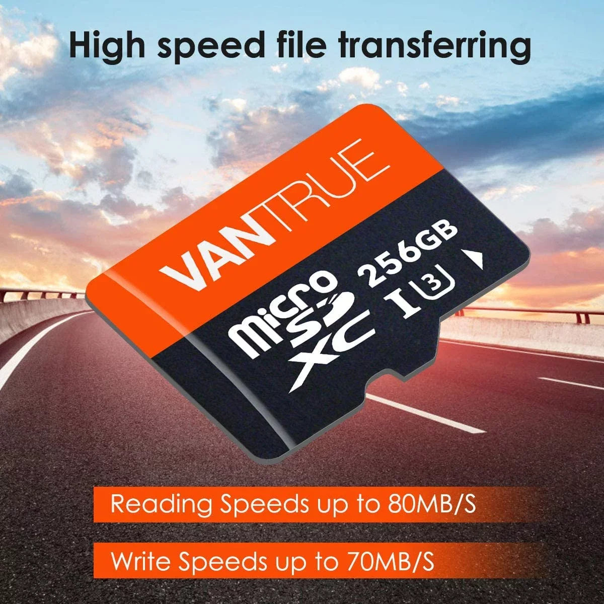VANTRUE MICROSizeDXC UHSize-I U3 V30 CLASizeSize 10 4K UHD SizeD CARD (256GB)