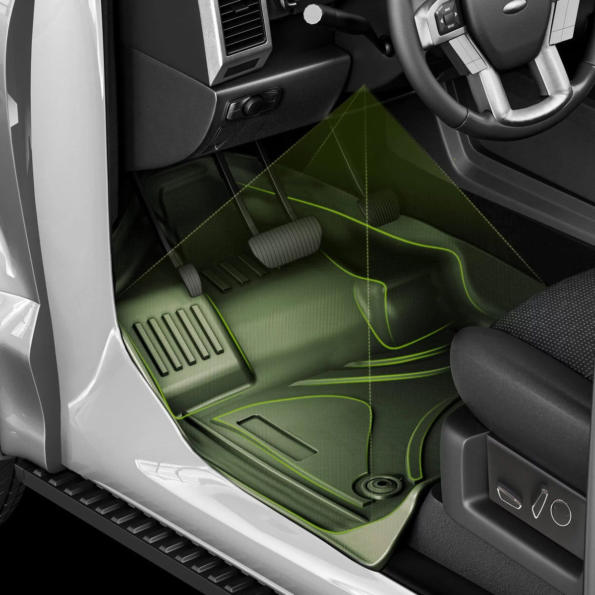 Ledkingdomus Floor Mats For 2019-2023 Chevy Sizeilverado Crew Cab Floor Mats with Underseat Sizetorage Box