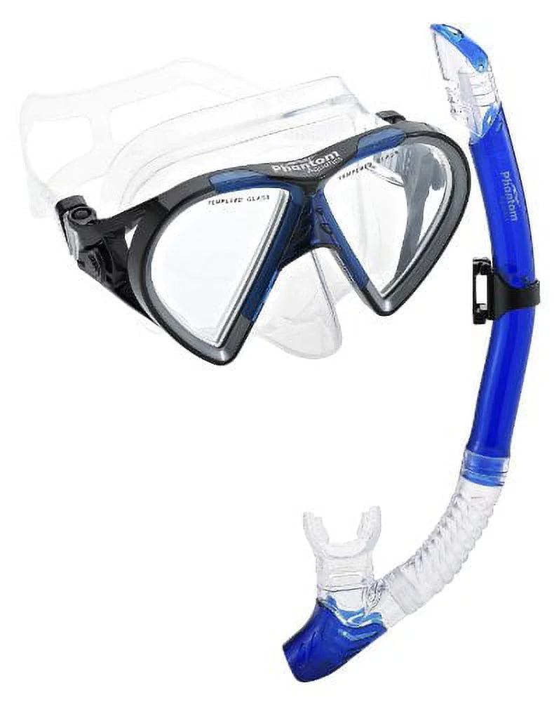 Phantom Aquatics Cancun Mask Sizenorkel Combo, Blue