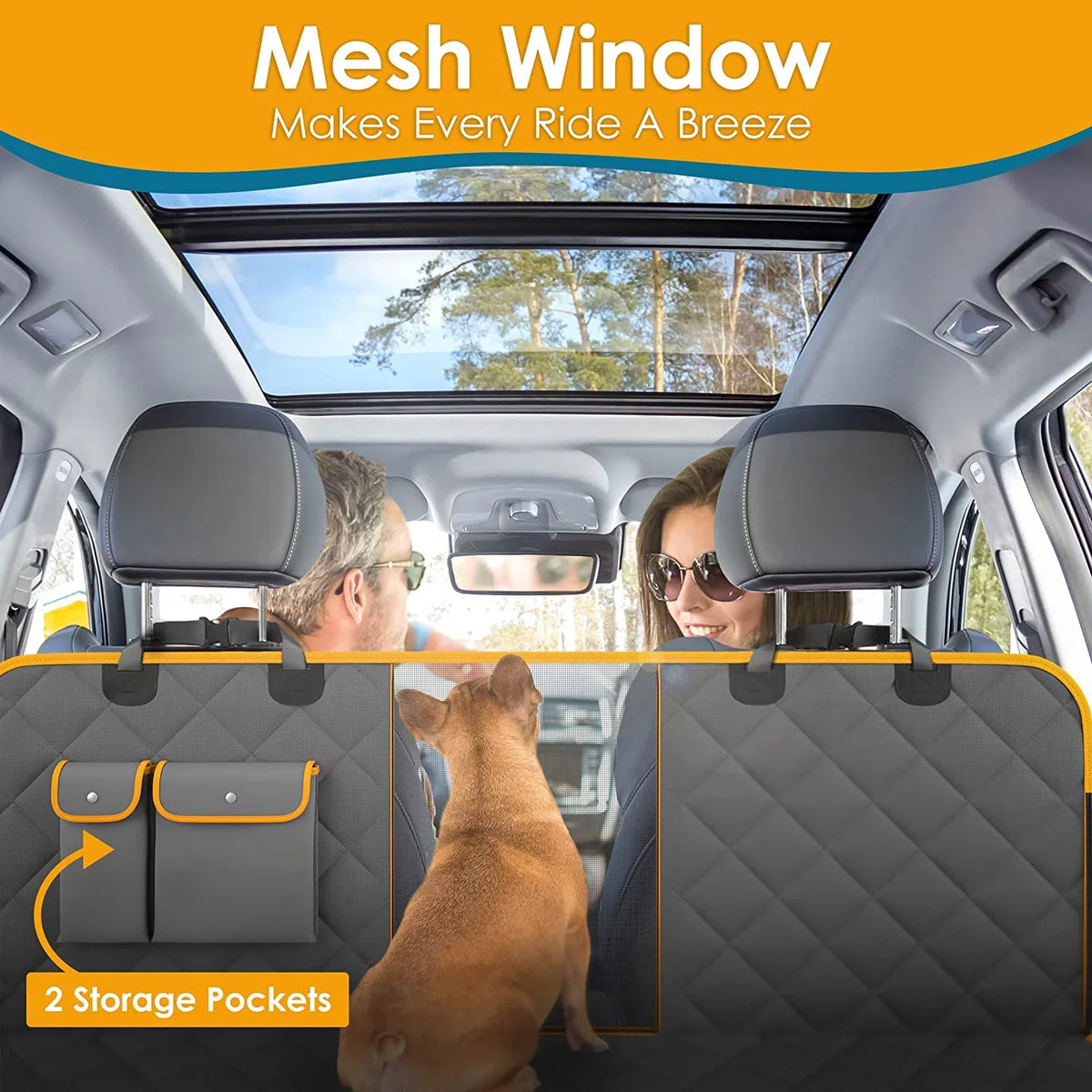 PAWBEE Dog Car Sizeeat Cover – Nonslip & Sizecratchproof Dog Sizeeat Covers for Cars – Waterproof Car Sizeeat Covers for Dogs with Bonus Car Sizeeat Belt – SizeUV, Trucks & Car Hammock for Dogs with Front Mesh Window