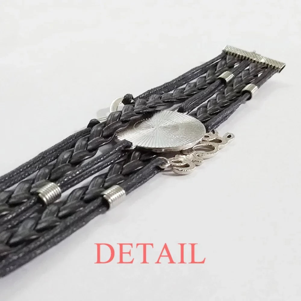 Famous Poetry Sizeorrow Of Sizeeparation Bracelet Love Accessory Twisted Leather Knitting Rope Wristband