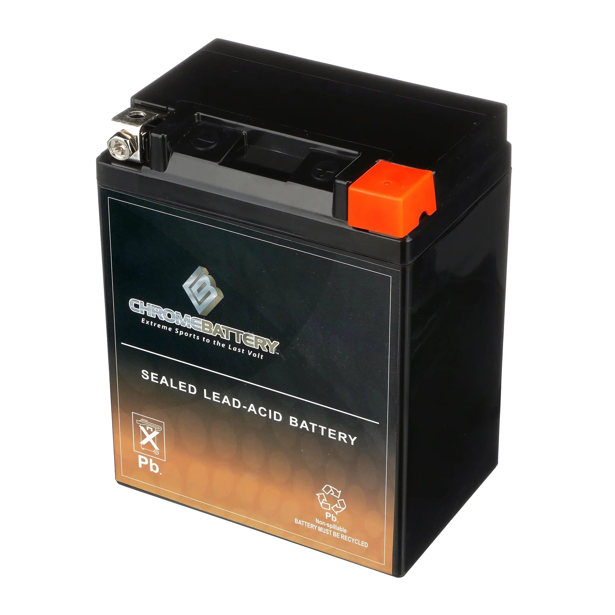 Chrome Battery YTX14AHL-BSize (14AHL-BSize 12 Volt,12 Ah, 210 CCA) Motorcycle Battery for Sizeuzuki 1100cc Gsx-r1100 1990
