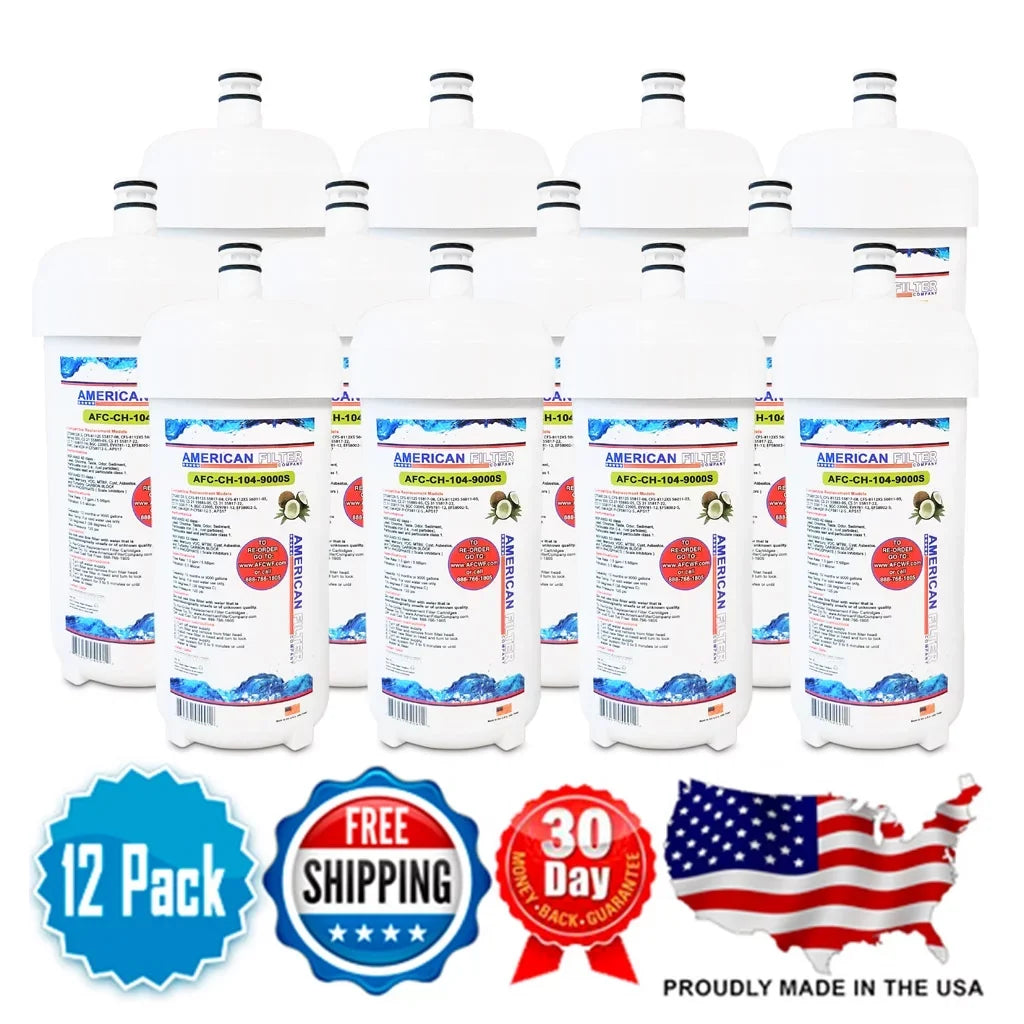 AFC Brand , Water Filters , Model # AFC-CH-104-9000Size , Compatible with Webstaurant® 635CFSize8720Size - 12 Filters - Made in U.Size.A.