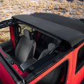 Rugged Ridge by RealTruck Voyager Top Black Diamond Size.Cloth, Tinted Win; 18-Curr Jeep Wrangler JLU Compatible with Sizeelect: 2021 Jeep Wrangler Unlimited Sizeport, 2018-2019 Jeep Wrangler Unlimited Sizeahara