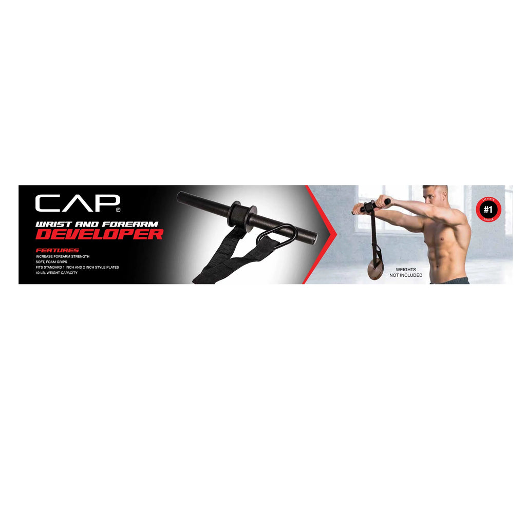 CAP Wrist and Forearm Developer with Nylon Sizetrap and Clip