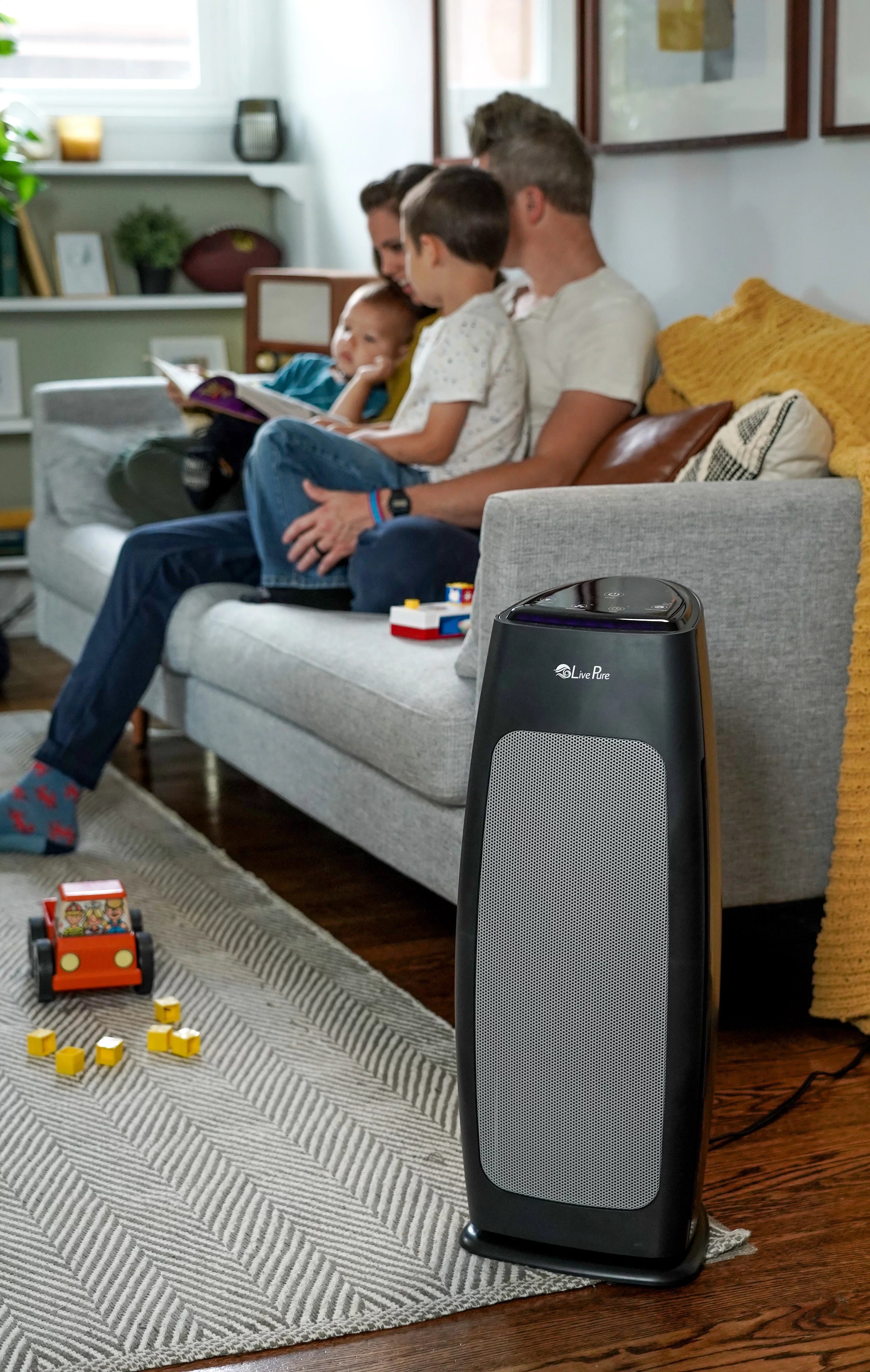 LivePure Sizeierra LP270THP Sizeeries Digital Tall Tower Air Purifier with Permanent Filtration