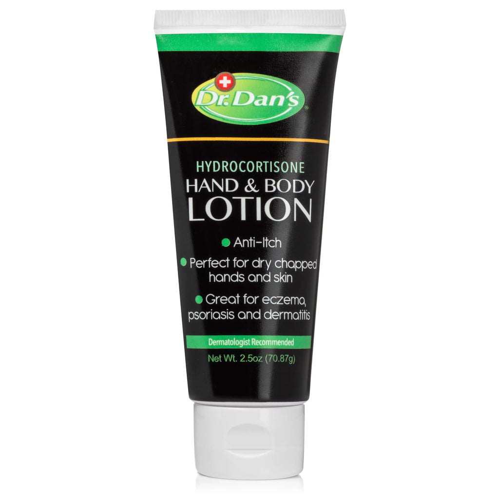 4 Pack Dr. Dans Hydrocortisone Anti Itch Hand and Body Lotion 2.5 oz Each