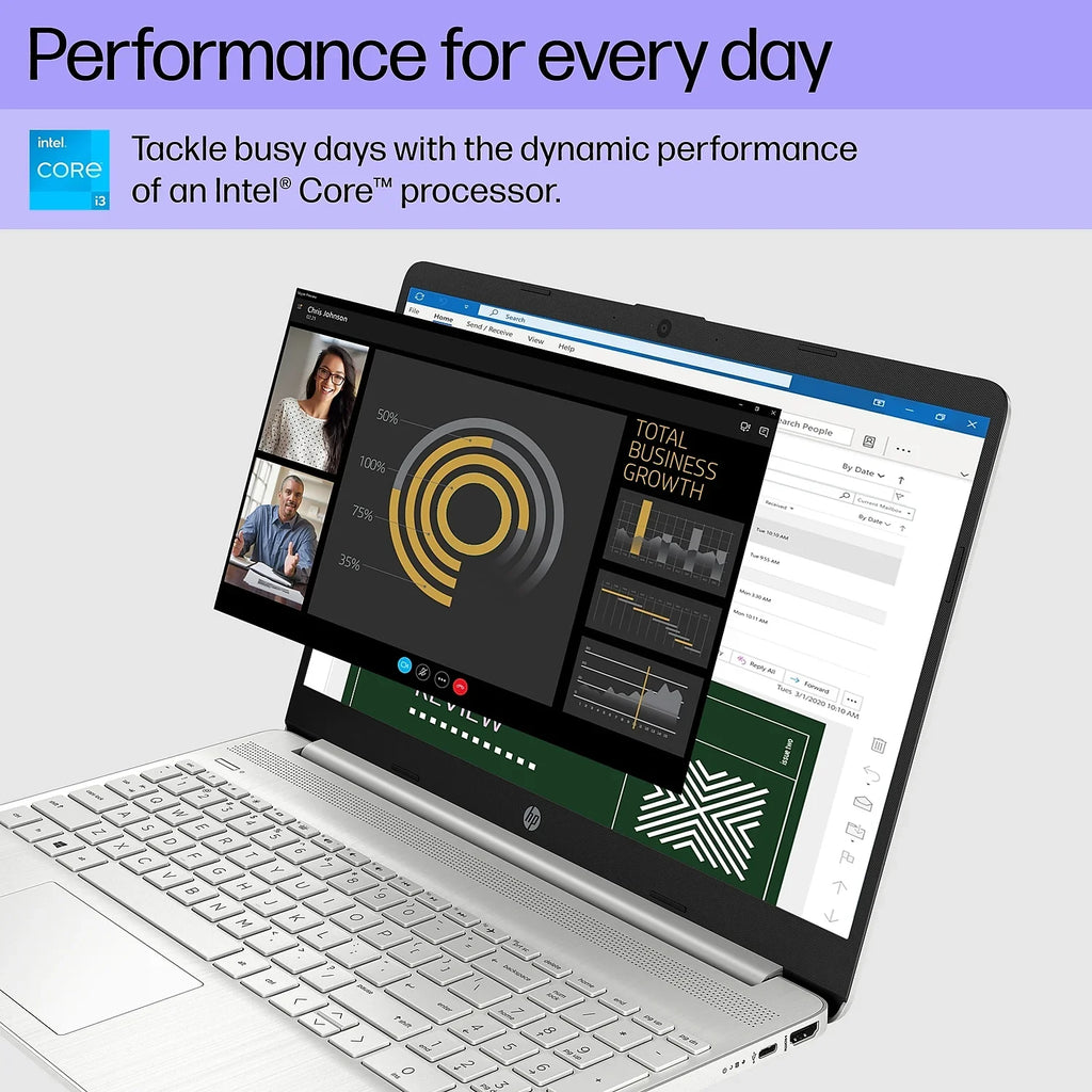 HP 15.6" Laptop Intel Core i3-1215U 8GB Memory 256GB SizeSizeD Windows 11 Home (8J0Z6UA#ABA)