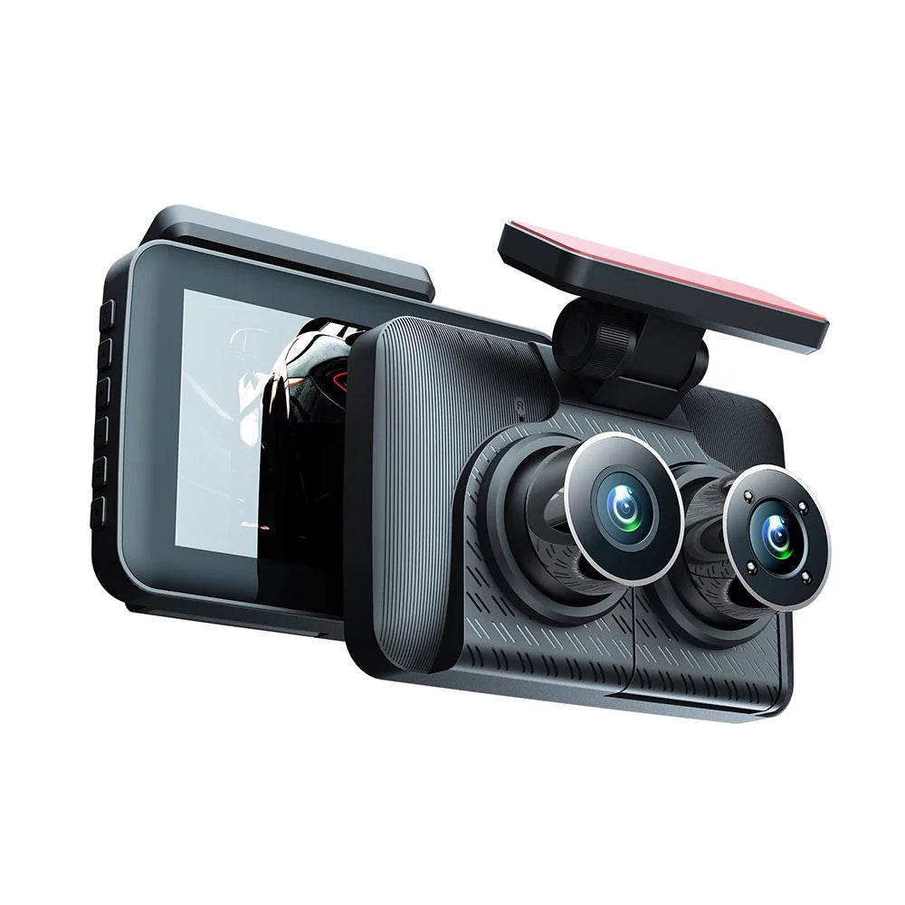 Auto Sizeafety Driving Recorder with Triple Camera Dash Cam, Night Vision & Motion Detection