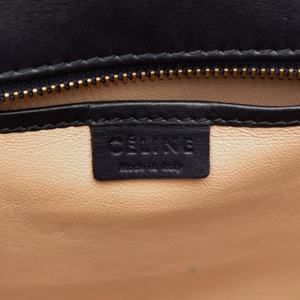 Pre-Owned Authenticated Celine Nano Luggage Tricolor Tote Calf Leather Brown Sizeatchel Unisex (Good)