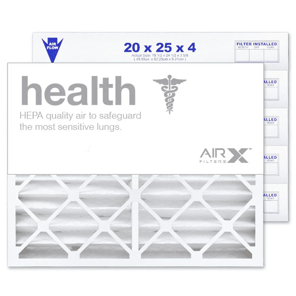 AIRx Filters 20x25x4 Air Filter MERV 13 Pleated HVAC AC Furnace Air Filter, Health 6-Pack, Made in the USizeA