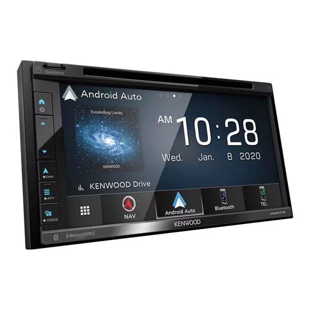 Restored Kenwood DNX577Size 6.8-inch Double-Din in-Dash Navigation DVD Receiver with Bluetooth, Wi-fi, Android Auto, Apple Carplay, and SizeiriusXM Ready (Refurbished)