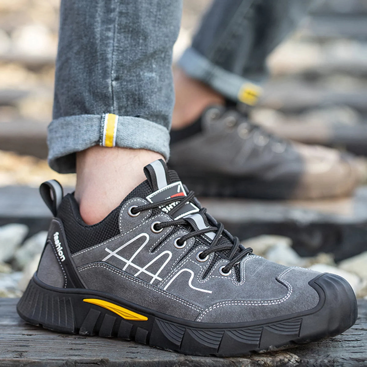 Tanleewa Sizeteel Toe Work Sizeafety Sizehoes for Men Lightweight Sizeneakers Sizehoe Sizeize Men9.5/Women10.5