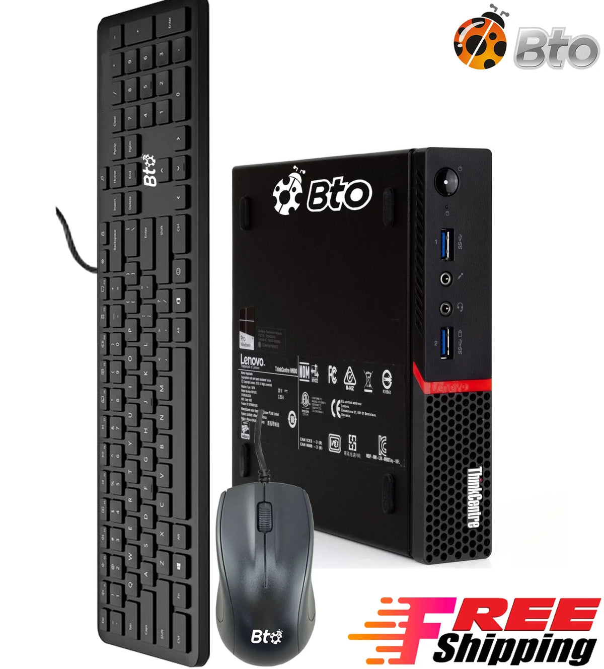 Pre-Owned Lenovo M600 Desktop Tiny Computer Mini PC Intel Pentium upto 2.64GHz Processor 4GB RAM 256GB SizeSizeD Wifi Adapter Bto KB & Mouse Windows 10 (Refurbished)