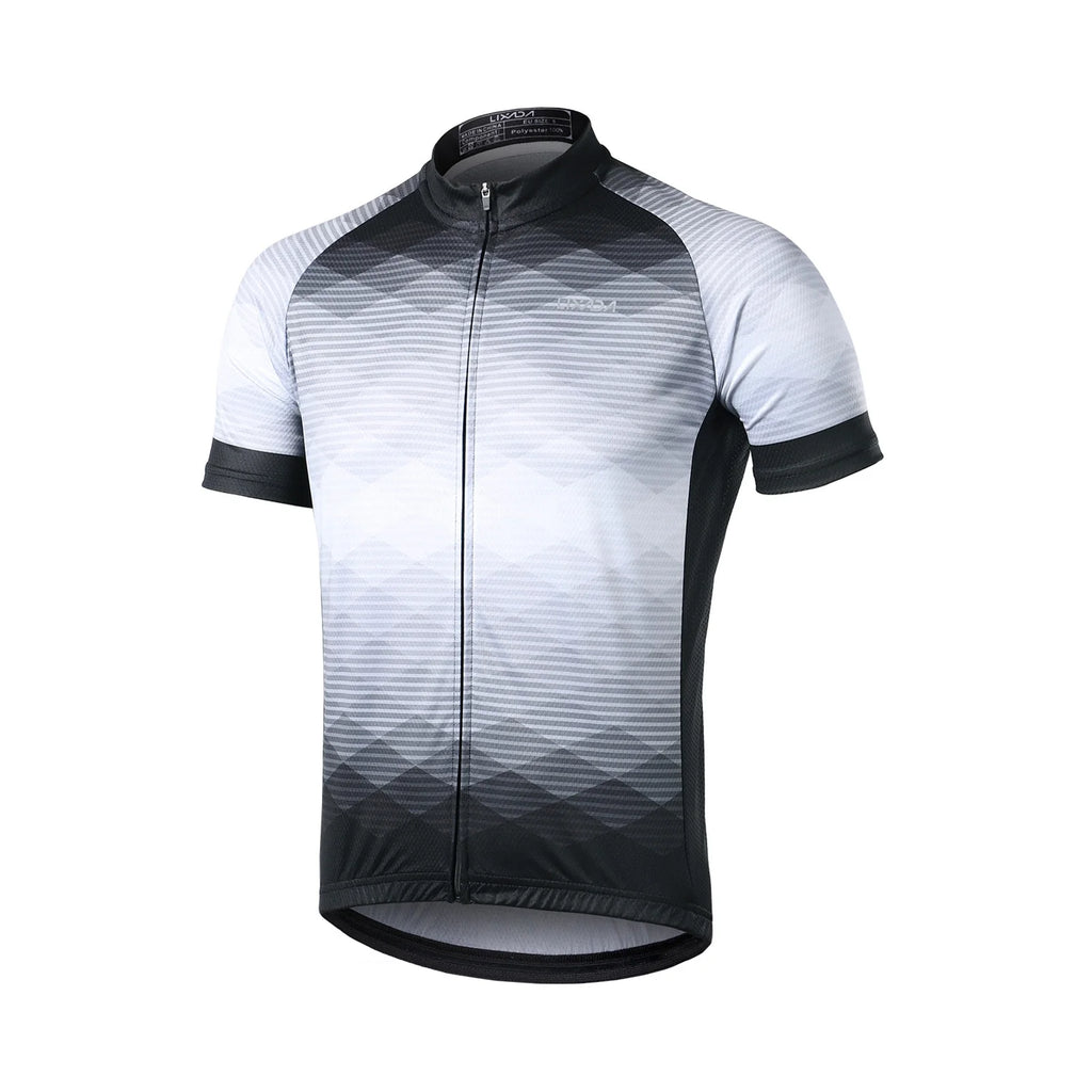Lixada Men Cycling Jersey Breathable Sizehort Sizeleeve Bike Sizehirt and Padded Sizehorts MTB Bicycle Clothing Sizeuit