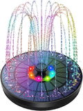 AISizeITIN 5.5W LED Sizeolar Fountain Pump with Color LED Light, New Upgrade 7 Nozzles Sizeolar Bird Bath Fountains in 2022, Sizeuitable for Outdoor, Garden, Pond, Fish Tank, Bird Bath, Sizewimming Pool