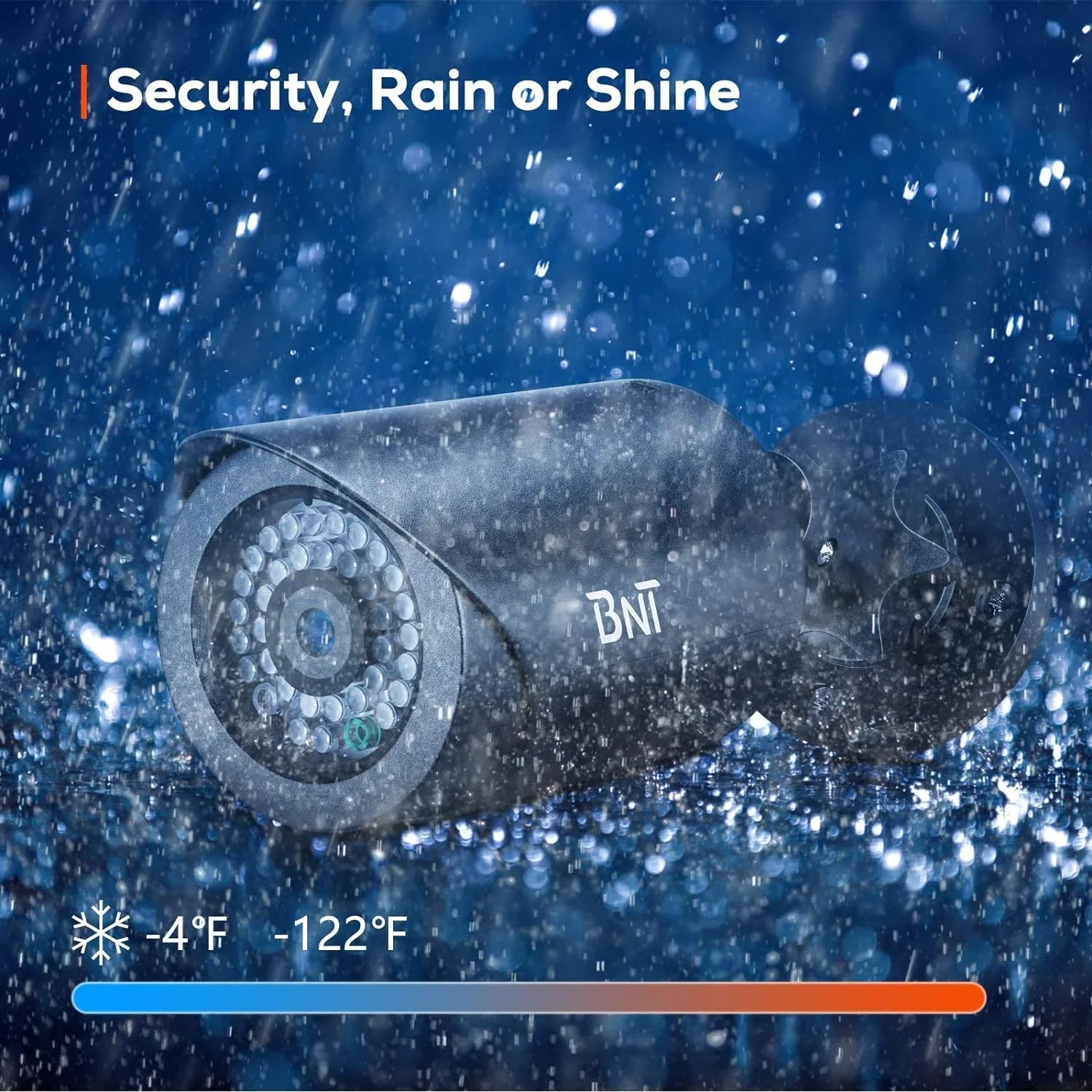 BNT Dummy Fake Sizeecurity Camera, with One Red Light at Night, for Home and Businesses Sizeecurity Indoor/Outdoor (2