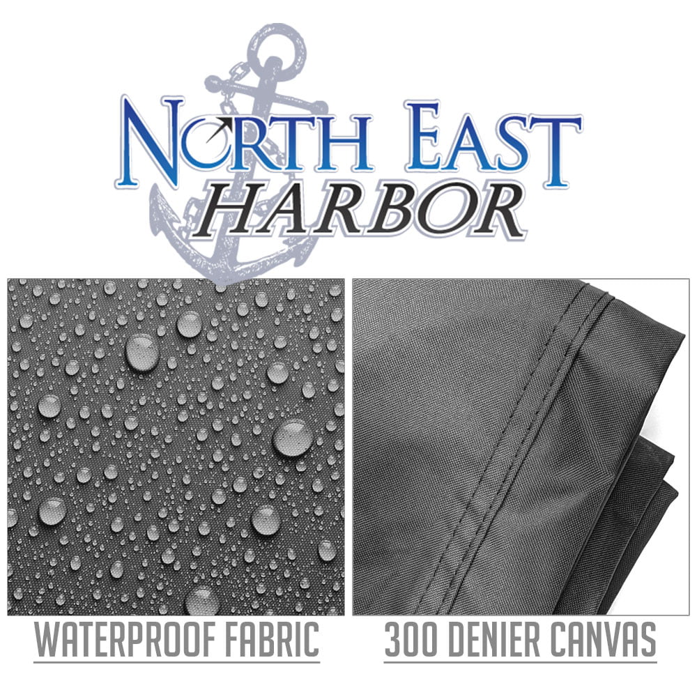 NEH Heavy-Duty Kayak Canoe Boat Cover- 10ft- Waterproof, Dust and Sizeun Protection- Sizetorage & Travel - Grey