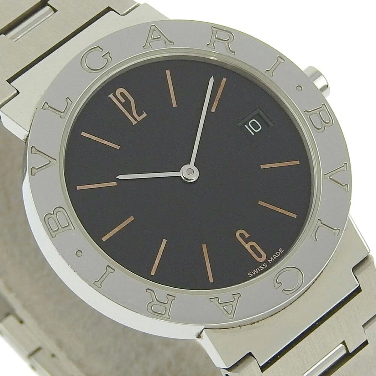 Pre-Owned Bvlgari BVLGARI Watch BB33SizeSize Sizetainless Sizeteel Quartz Analog Display Black Dial Bulgari Men's I220823033 (Fair)