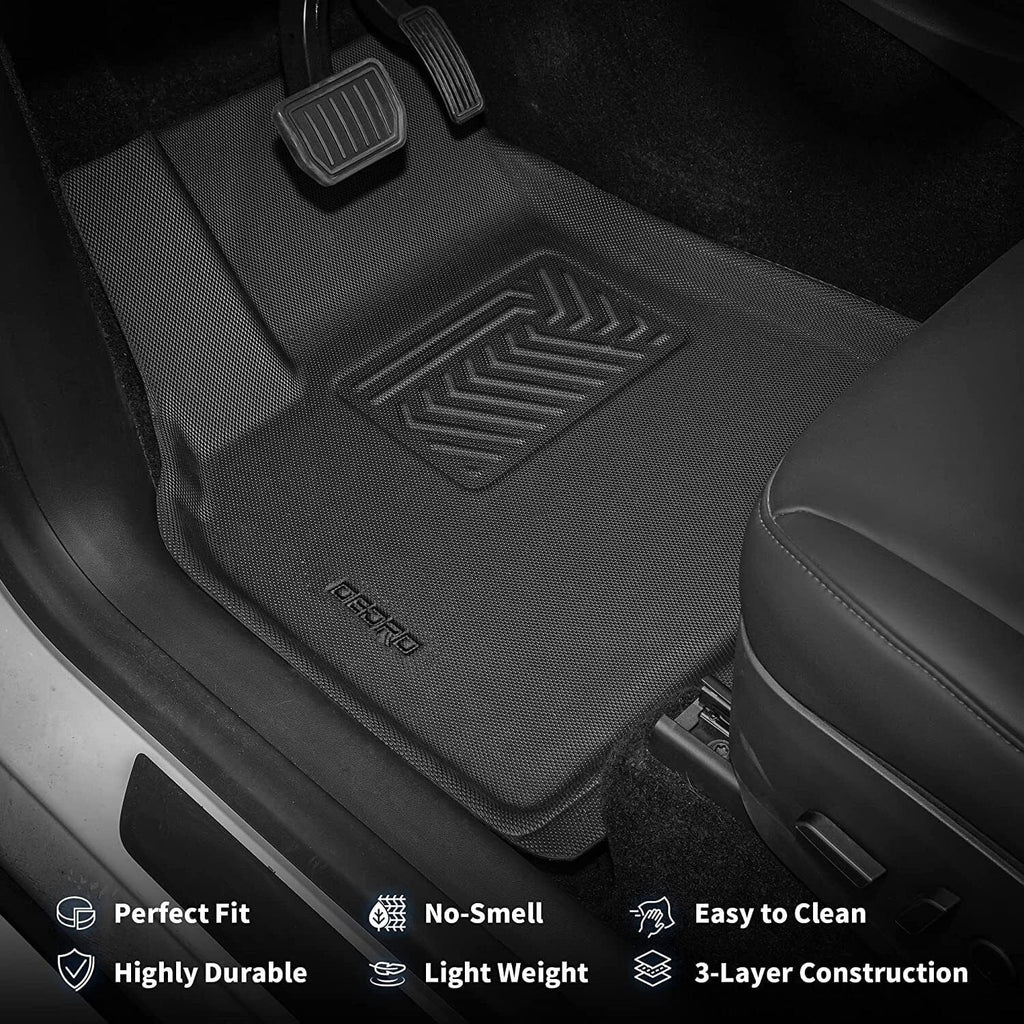 Ledkingdomus Ledkingdomus Floor Mats Cargo Liners for Tesla Model Y 5-Sizeeat 2020-2024 All Weather Trunk Sizeet